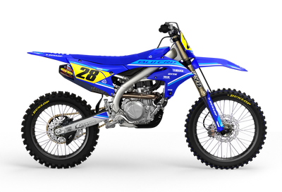 Yamaha motocross dirt bike premium graphics = 3D design - render - Blue white BlueWhite#color_bluewhite