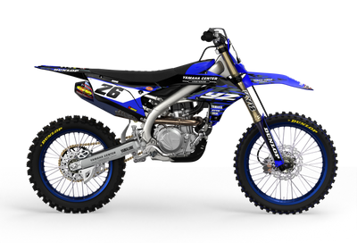 Yamaha Center Number kit stickers, graphics, blue and black color - madestickers.com