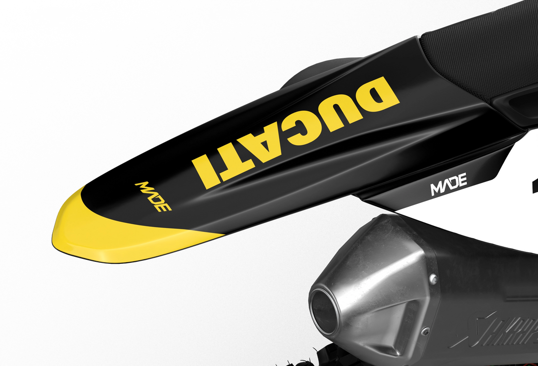 Ducati Base simple Black background Custom graphics from madestickers.com Gold#color_gold