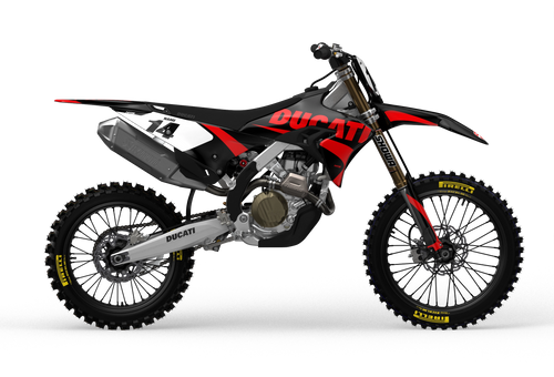 Ducati Base simple Black background Custom graphics from madestickers.com Red#color_red