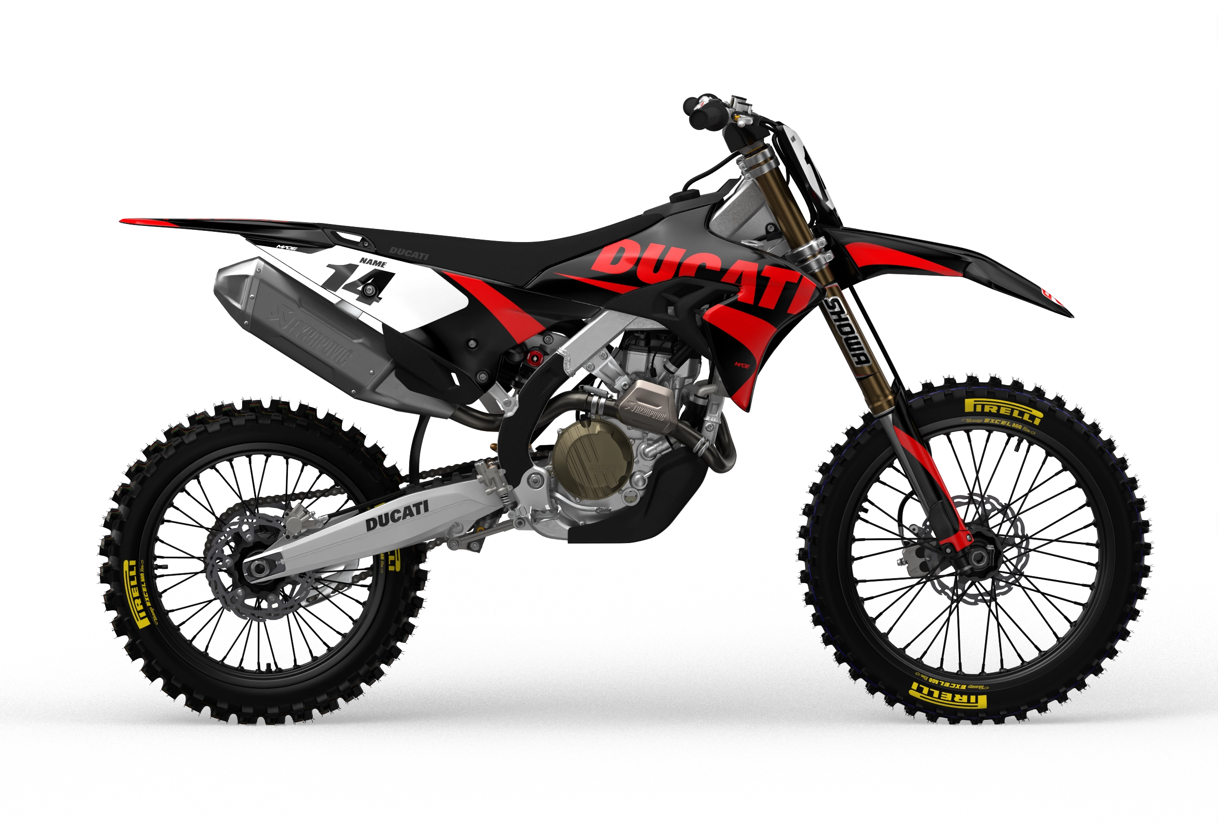 Ducati Base simple Black background Custom graphics from madestickers.com Red#color_red