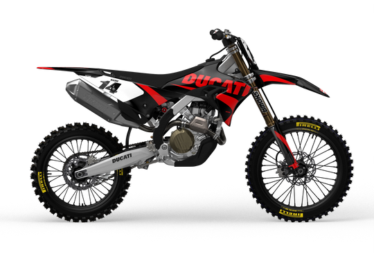 Ducati Base simple Black background Custom graphics from madestickers.com Red#color_red