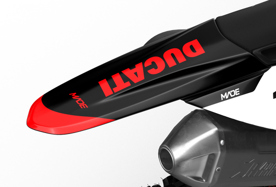 Ducati Base simple Black background Custom graphics from madestickers.com Red#color_red
