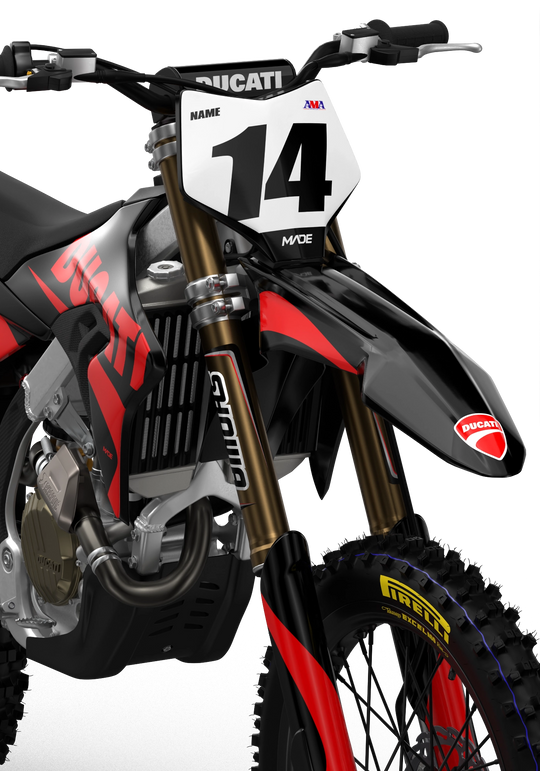 Ducati Base simple Black background Custom graphics from madestickers.com Red#color_red