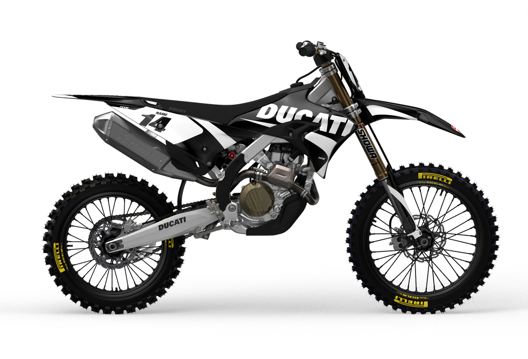 Ducati Base simple Black background Custom graphics from madestickers.com White#color_white
