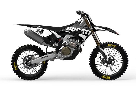 Ducati Base simple Black background Custom graphics from madestickers.com White#color_white