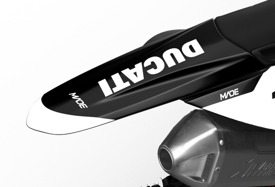 Ducati Base simple Black background Custom graphics from madestickers.com White#color_white