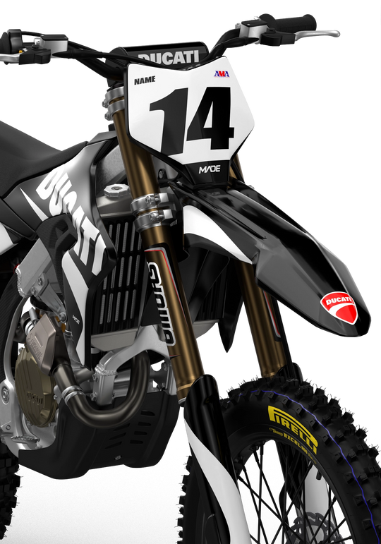 Ducati Base simple Black background Custom graphics from madestickers.com White#color_white