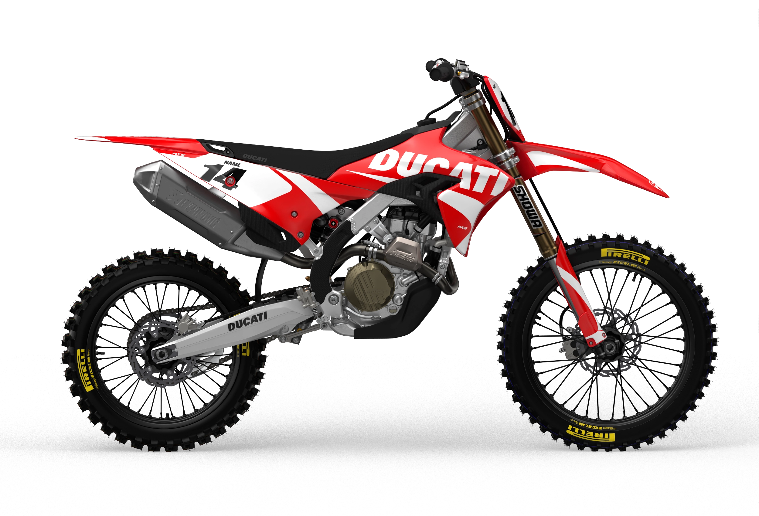 Ducati Base Red custom graphics from madestickers.com White#color_white