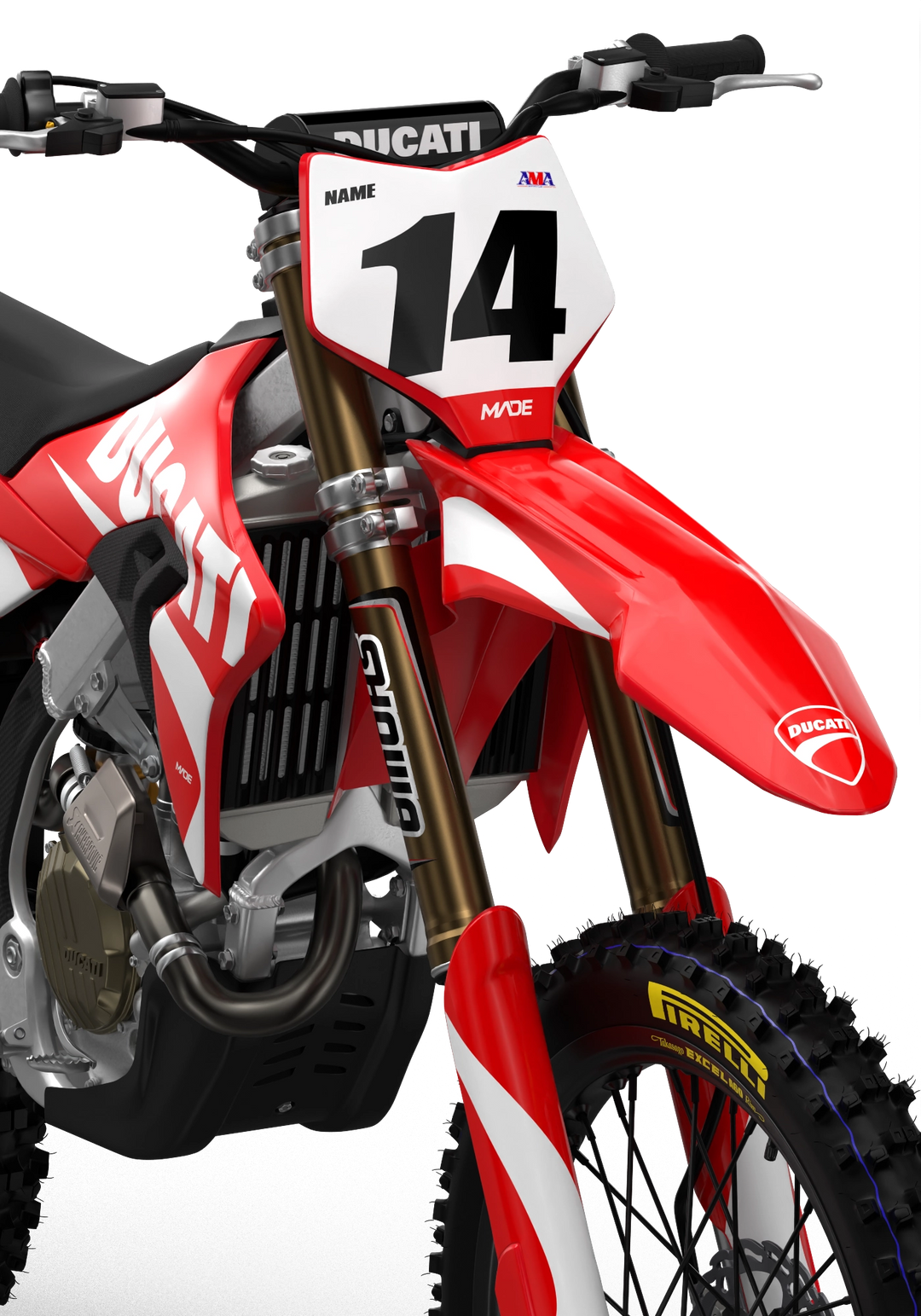 Ducati Base Red custom graphics from madestickers.com White#color_white