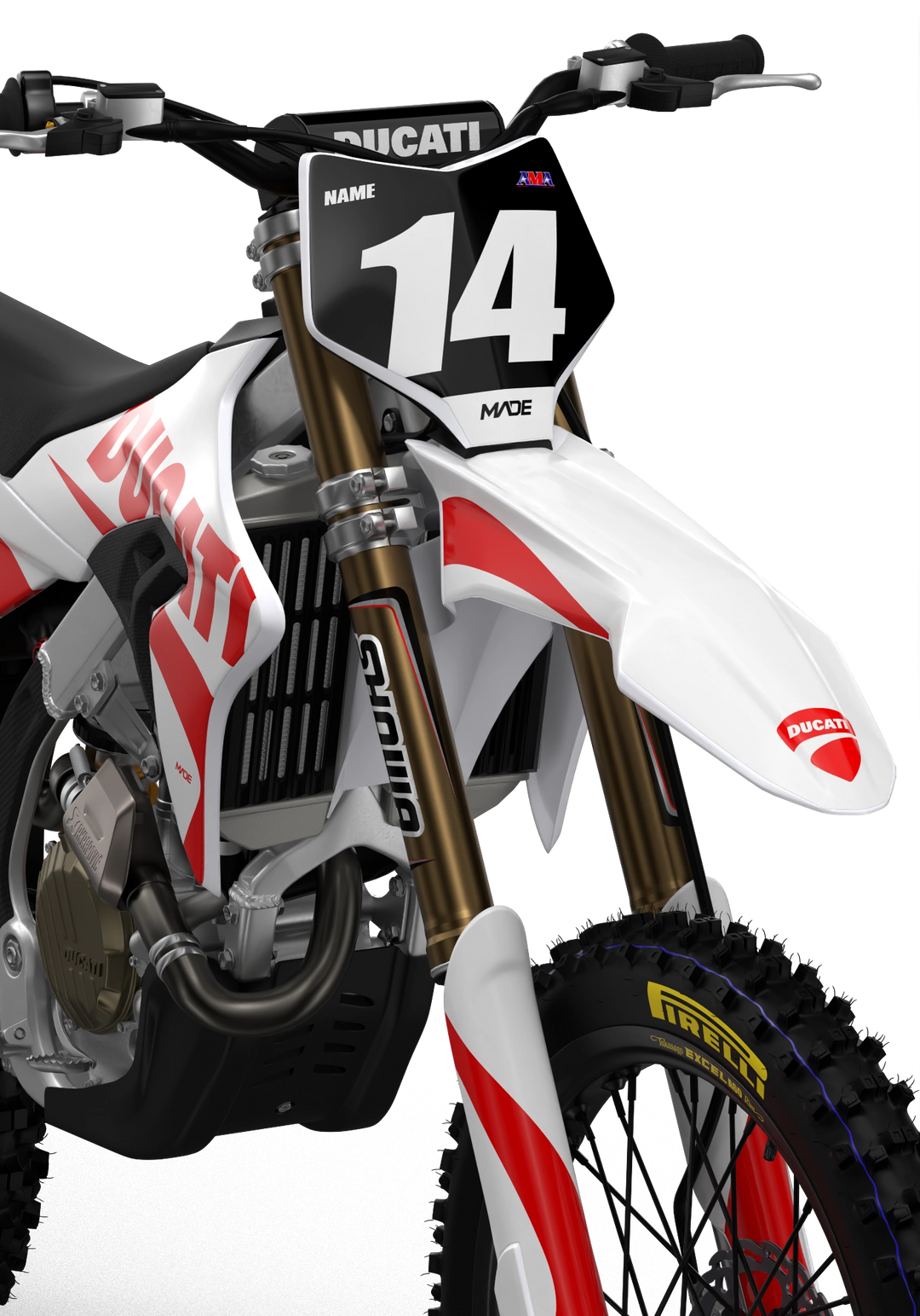 Ducati Base White custom graphics from madestickers.com Red#color_red