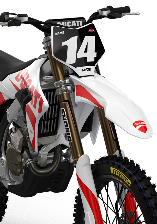 Ducati Base White custom graphics from madestickers.com Red#color_red
