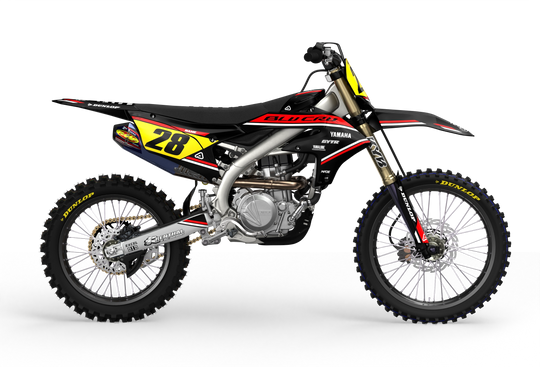 Yamaha motocross dirt bike premium graphics - 3D design - render - Black Red BlackRed#color_blackred