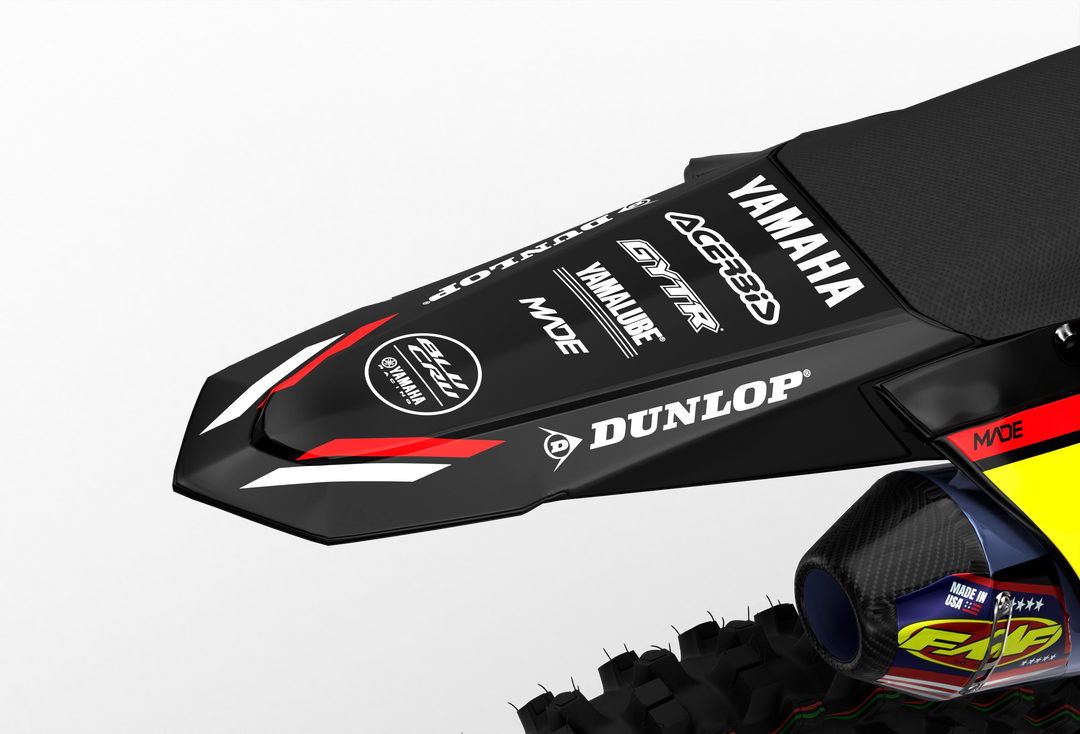 Yamaha motocross dirt bike premium graphics - 3D design - render - Black Red BlackRed#color_blackred