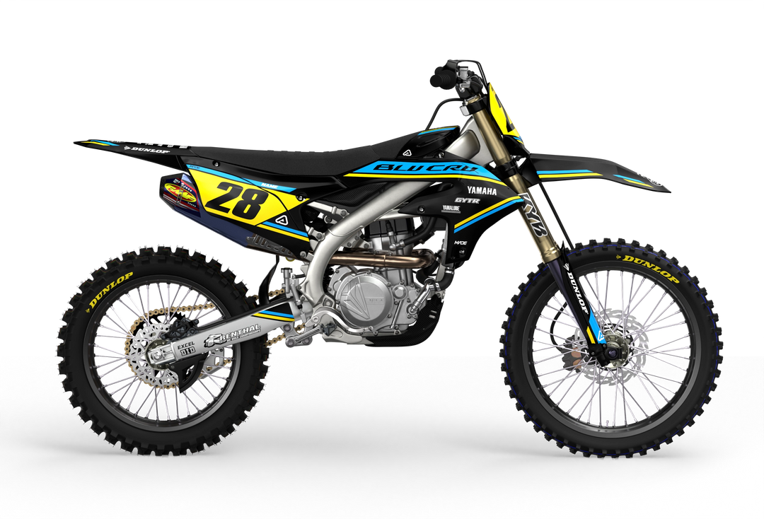 Yamaha motocross dirt bike premium graphics - 3D design - render - Black Yellow BlackYellow#color_blackyellow