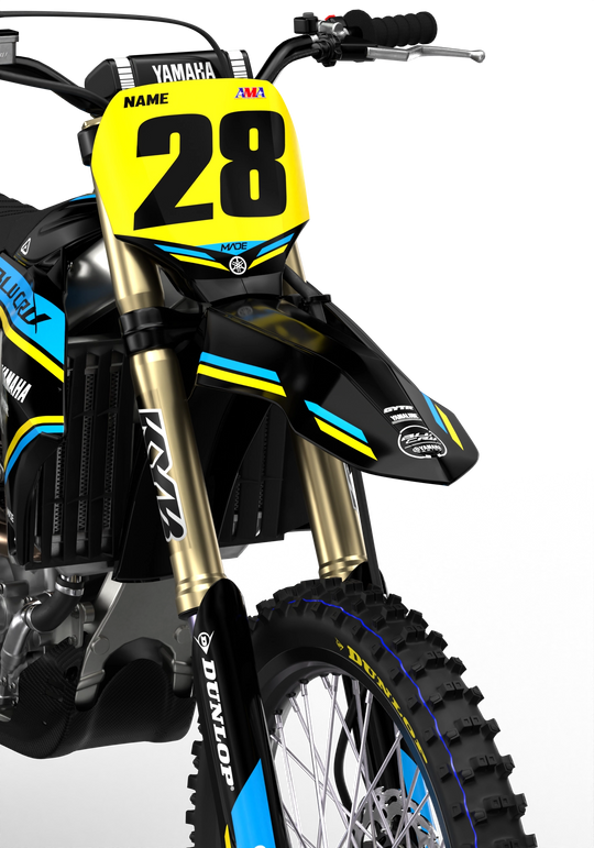 Yamaha motocross dirt bike premium graphics - 3D design - render - Black Yellow BlackYellow#color_blackyellow