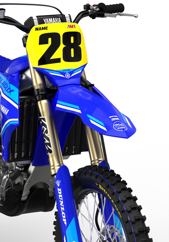 Yamaha motocross dirt bike premium graphics = 3D design - render - Blue white BlueWhite#color_bluewhite