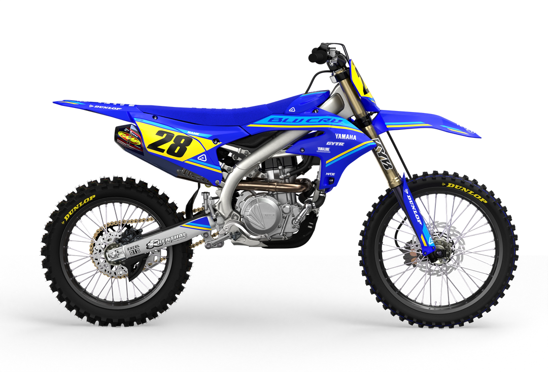 Yamaha motocross dirt bike premium graphics - 3D design - render - Blue Yellow BlueYellow#color_blueyellow