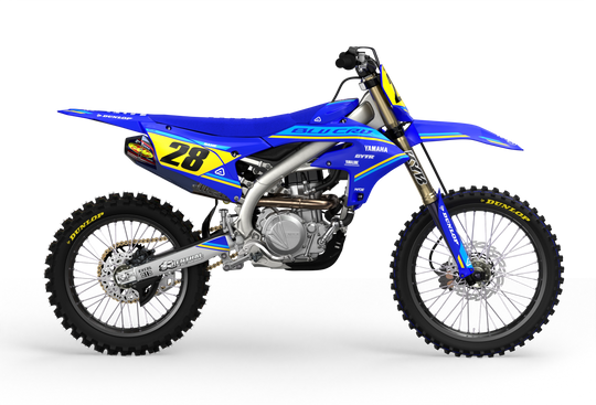 Yamaha motocross dirt bike premium graphics - 3D design - render - Blue Yellow BlueYellow#color_blueyellow