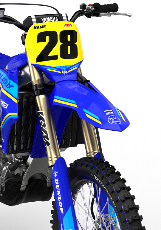 Yamaha motocross dirt bike premium graphics - 3D design - render - Blue Yellow BlueYellow#color_blueyellow