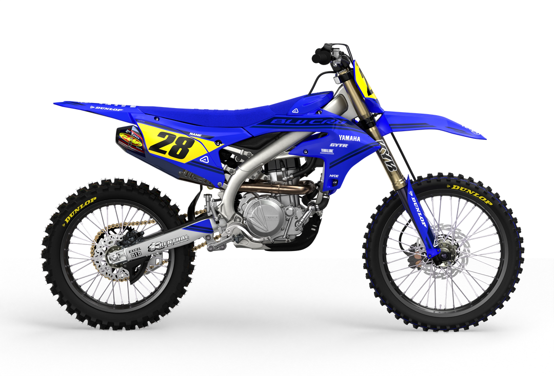 Yamaha motocross dirt bike premium graphics - 3D design - render - Blue white BlueDarkBlue#color_bluedarkblue