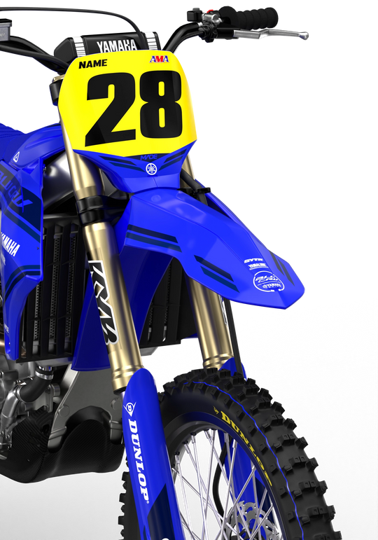 Yamaha motocross dirt bike premium graphics - 3D design - render - Blue white BlueDarkBlue#color_bluedarkblue
