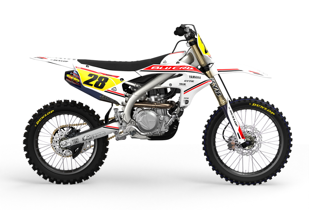 Yamaha motocross dirt bike premium graphics - 3D design - render - White Red WhiteRed#color_whitered