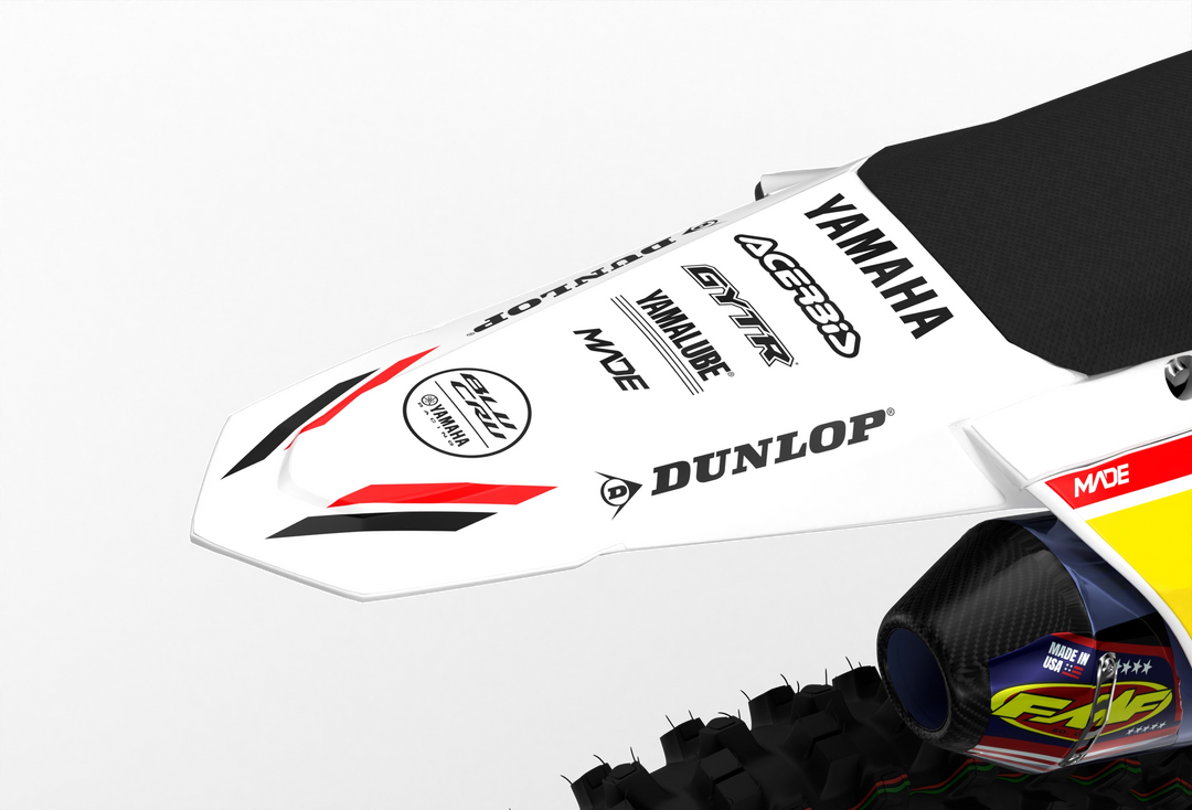 Yamaha motocross dirt bike premium graphics - 3D design - render - White Red WhiteRed#color_whitered