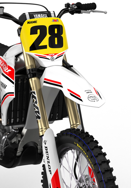 Yamaha motocross dirt bike premium graphics - 3D design - render - White Red WhiteRed#color_whitered