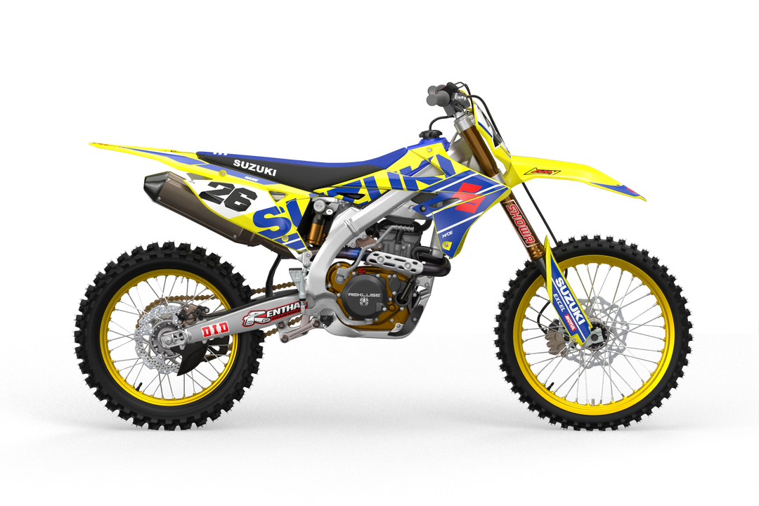 Suzuki RMZ Motocross dirt bike graphics for protection from madestickers.com Blue#color_blue