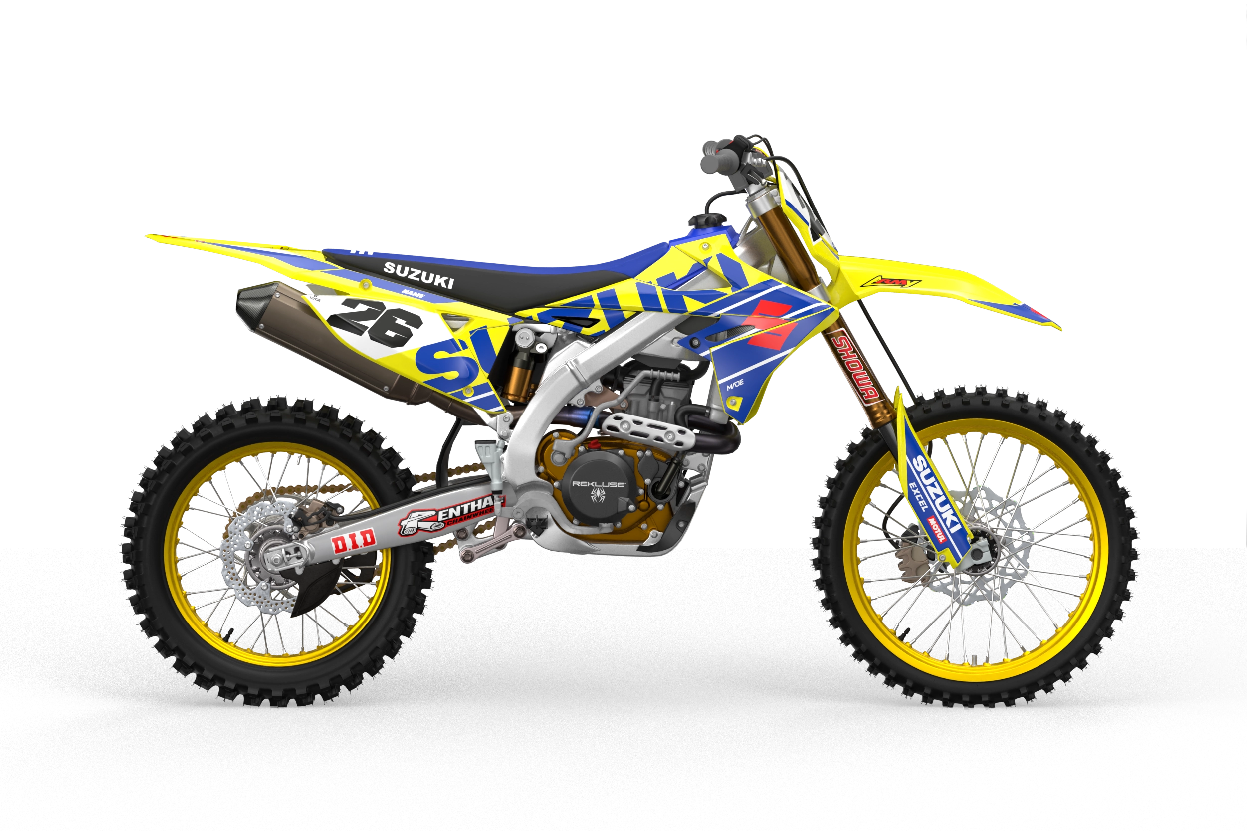 Suzuki RMZ Motocross dirt bike graphics for protection from madestickers.com Blue#color_blue