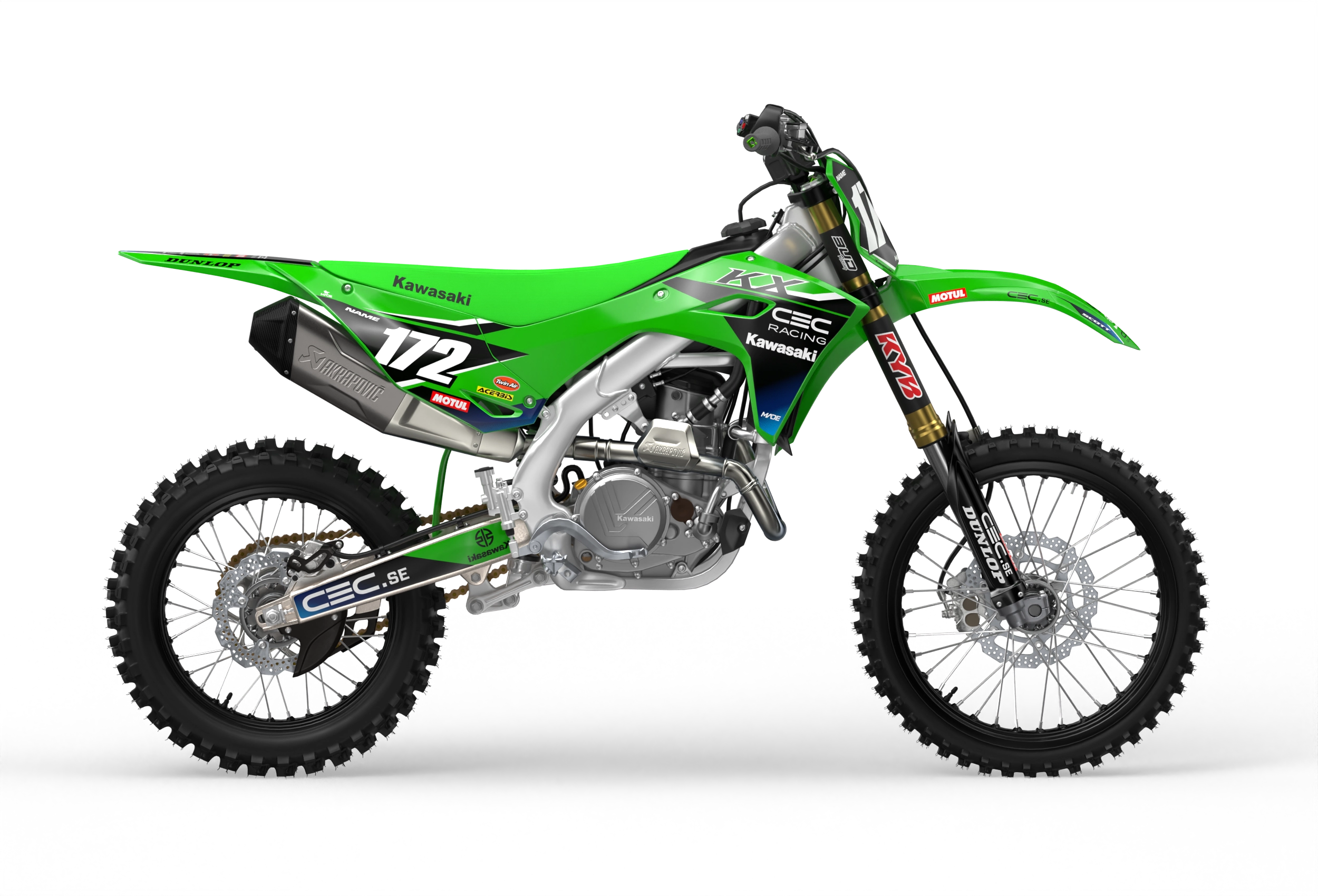CEC Racing Motorcycle Kawasaki KXF 2025 graphics - madestickers.com