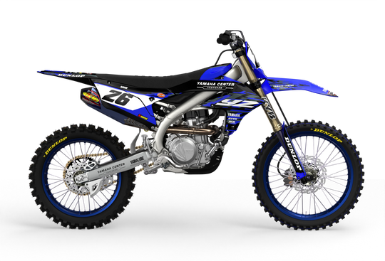 Yamaha Center Number kit stickers, graphics, blue and black color - madestickers.com