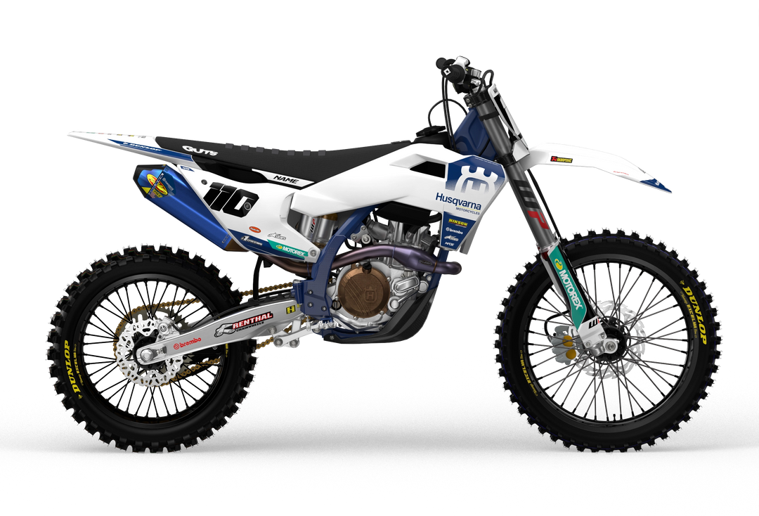 Husqvarna FC/TC New Motocross dirt bike Graphics for protections and style from Madestickers.com White#color_white