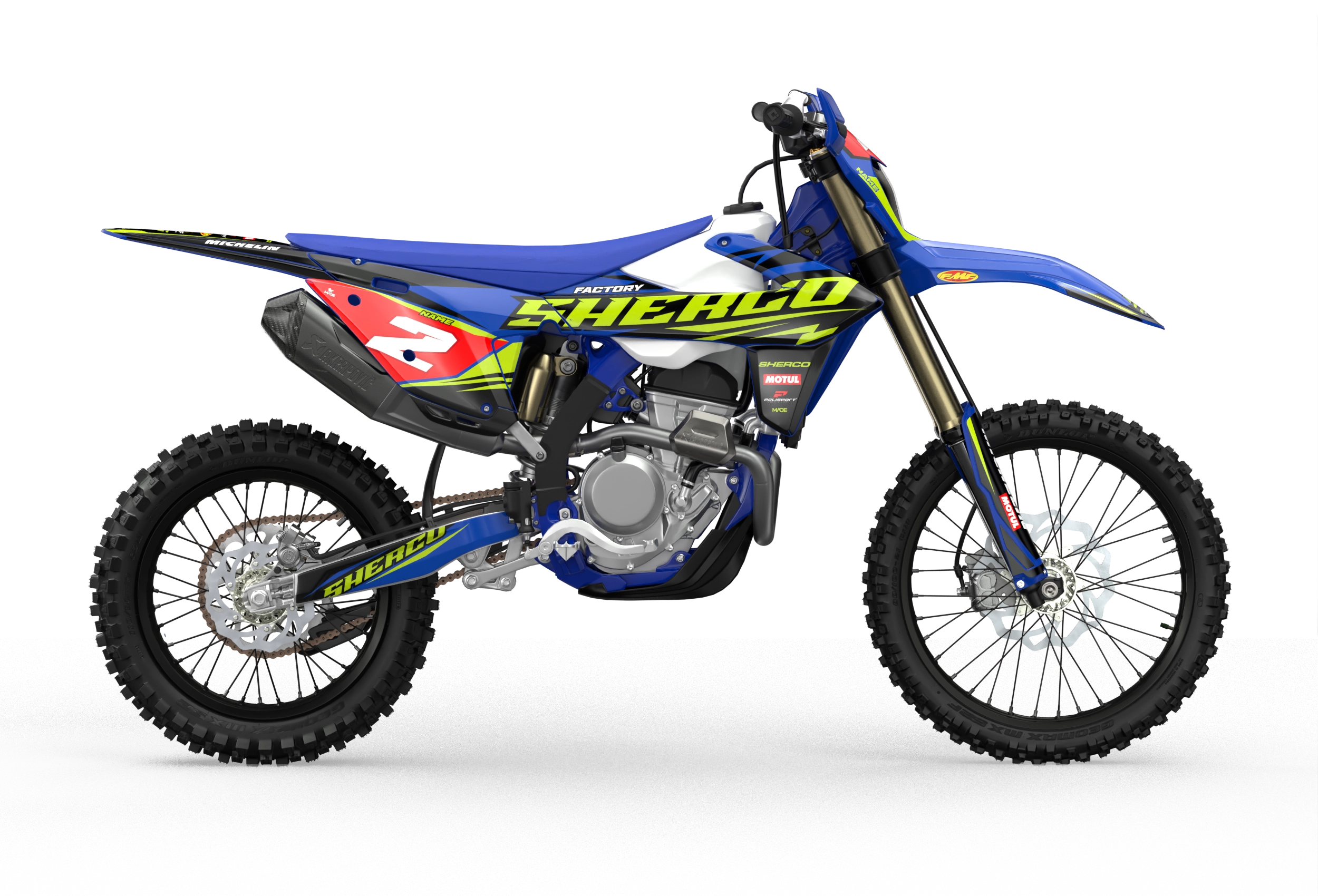 Sherco SE enduro Factory dirt bike graphics Blue#color_blue