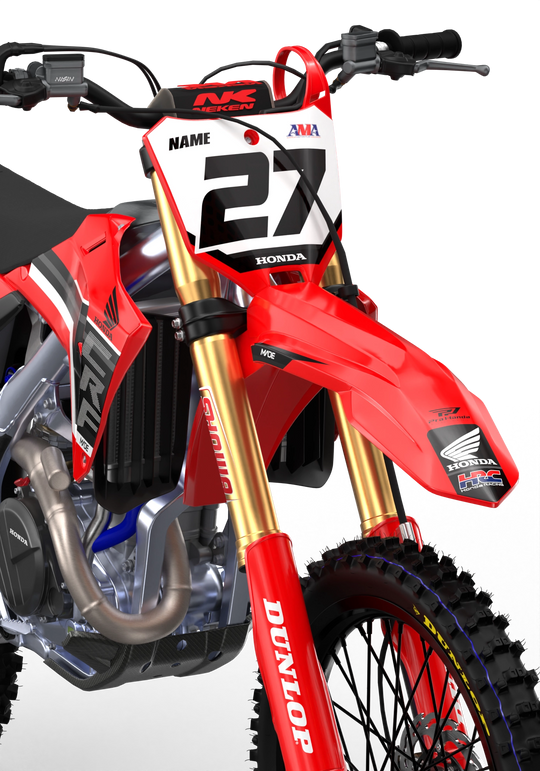 Honda CRF 3D Render Drew premium graphics from Madestickers.com Black#color_black