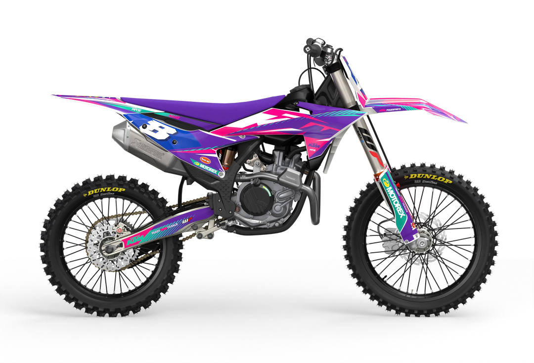 KTM SX SXF Motocross dirt bike premium graphics with big KTM logo and lines on sides from madestickers.com Pink#color_pink