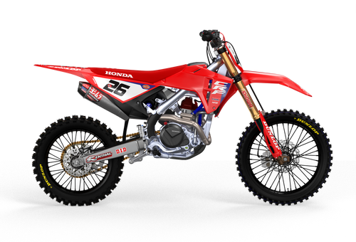 Honda CRF factory red graphics, stickers from madestikcers.com