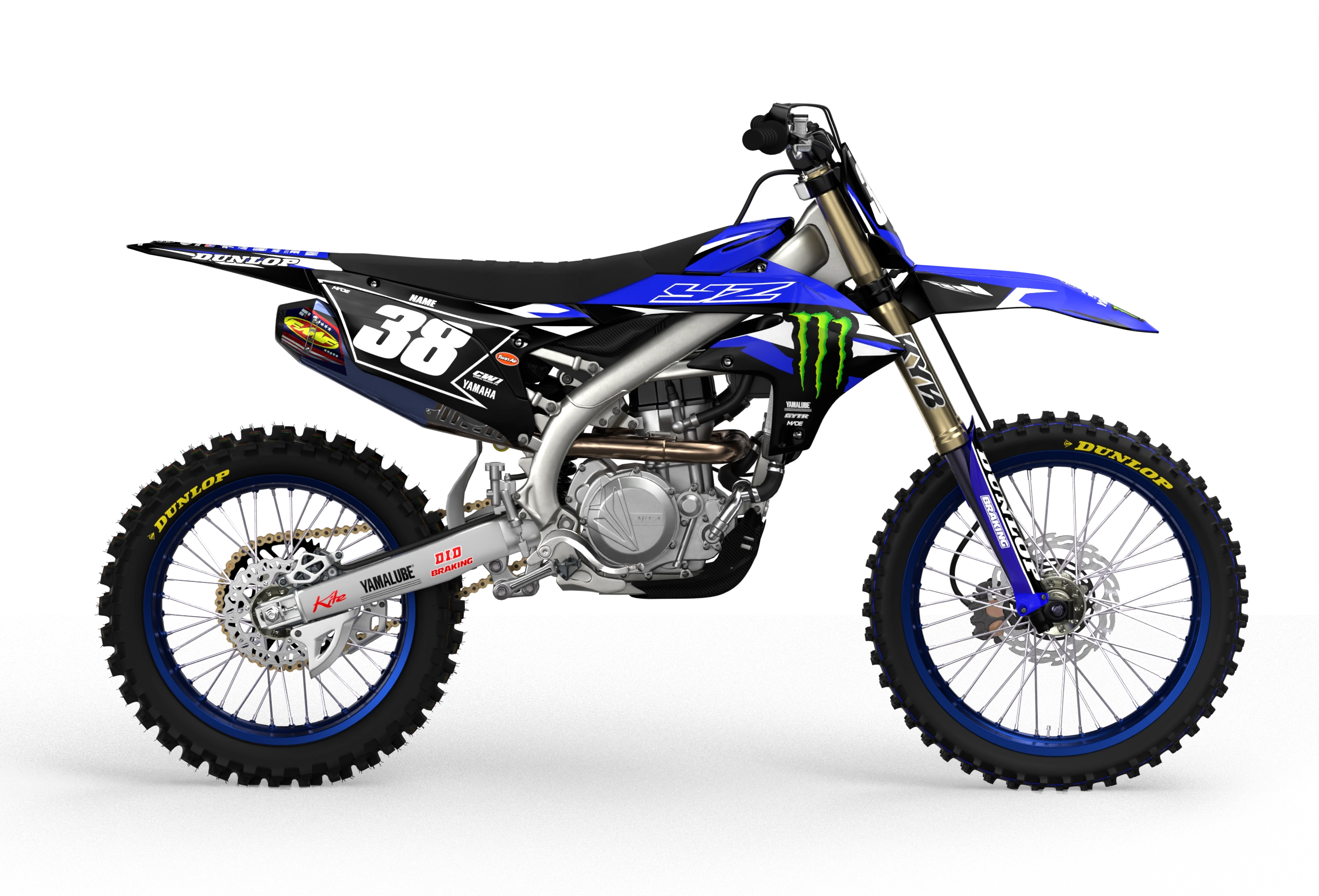 Yamaha YZ YZF motocross graphics with factory 2026 design - madestickers.com White#color_white