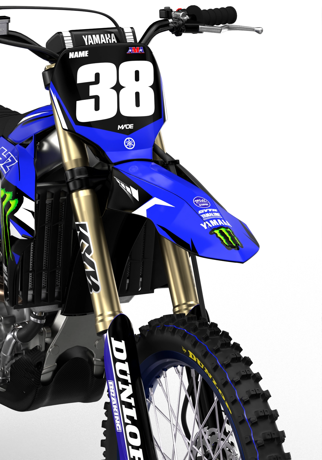 Yamaha YZ YZF motocross graphics with factory 2026 design - madestickers.com White#color_white