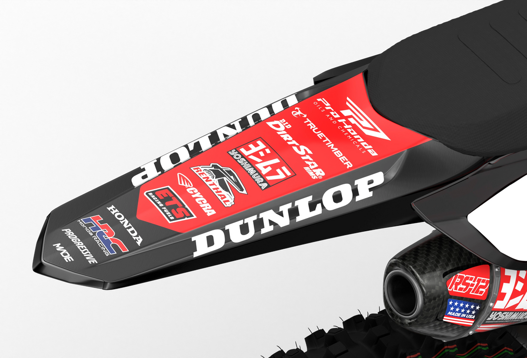 CRF Honda Factory 2027 design with big Honda logo on sides, premium graphics from madestickers.com Black#color_black