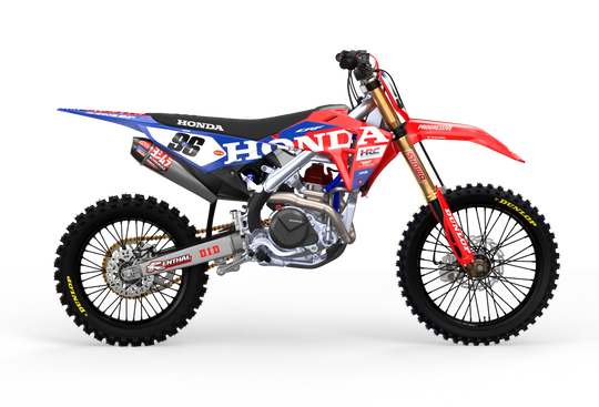 CRF Honda Factory 2027 design with big Honda logo on sides, premium graphics from madestickers.com Blue#color_blue