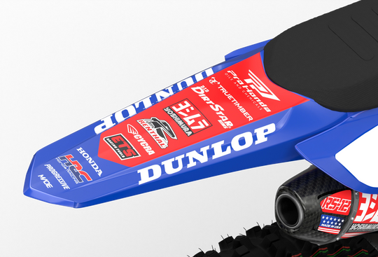 CRF Honda Factory 2027 design with big Honda logo on sides, premium graphics from madestickers.com Blue#color_blue
