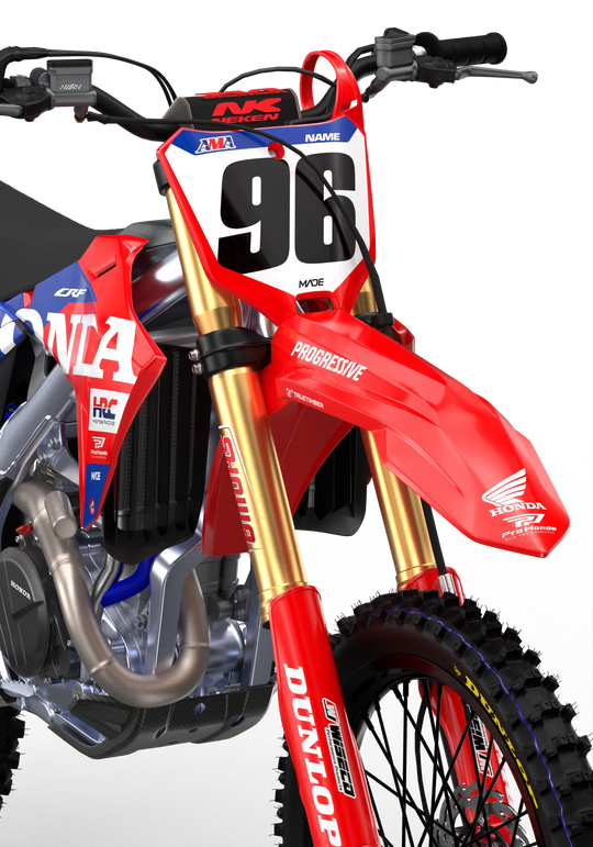 CRF Honda Factory 2027 design with big Honda logo on sides, premium graphics from madestickers.com Blue#color_blue