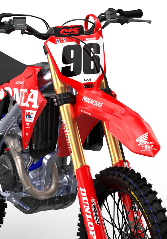 CRF Honda Factory 2027 design with big Honda logo on sides, premium graphics from madestickers.com Red#color_red