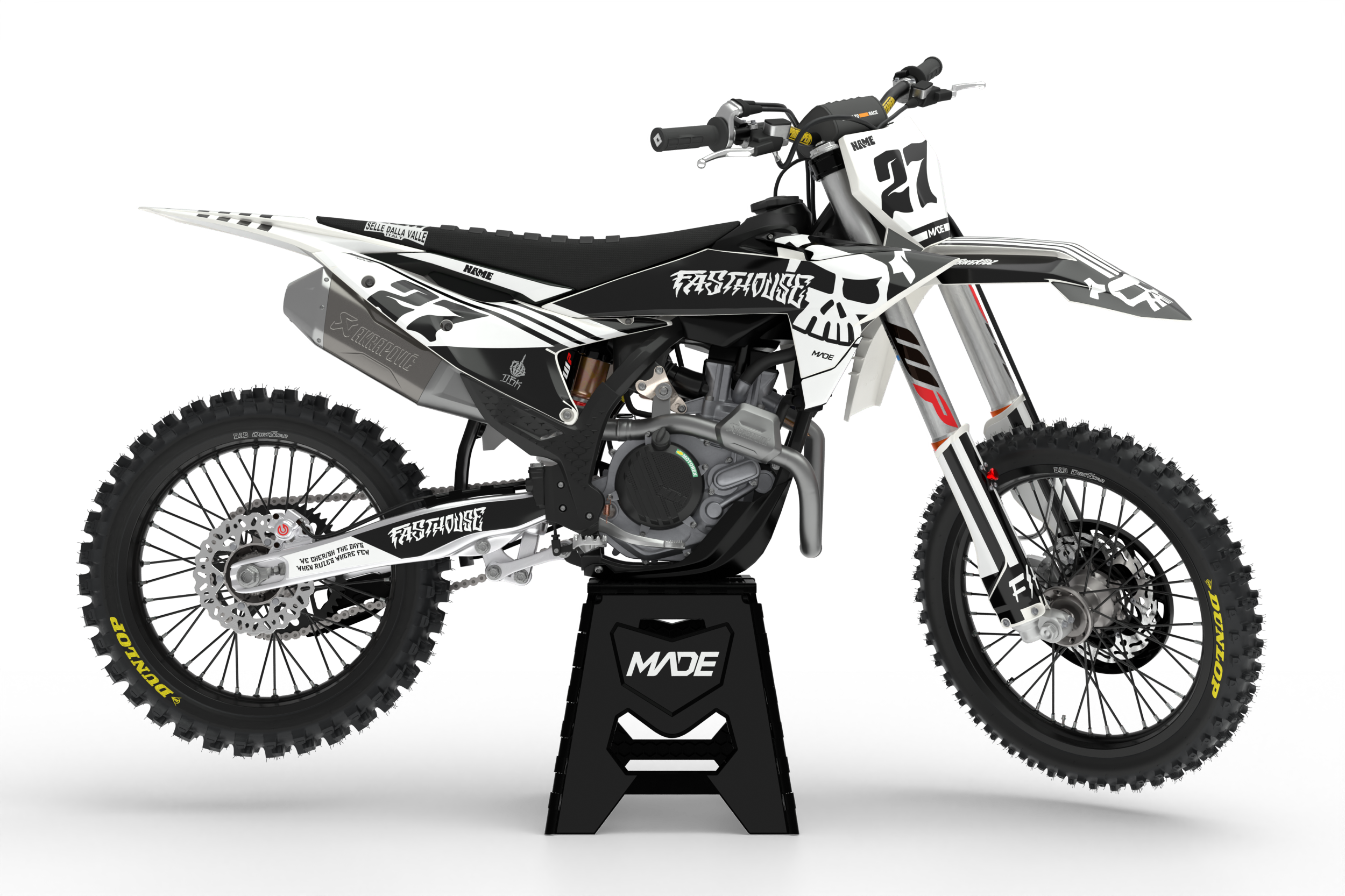 Fast house black and white premium high quality KTM graphics from Made Stickers 