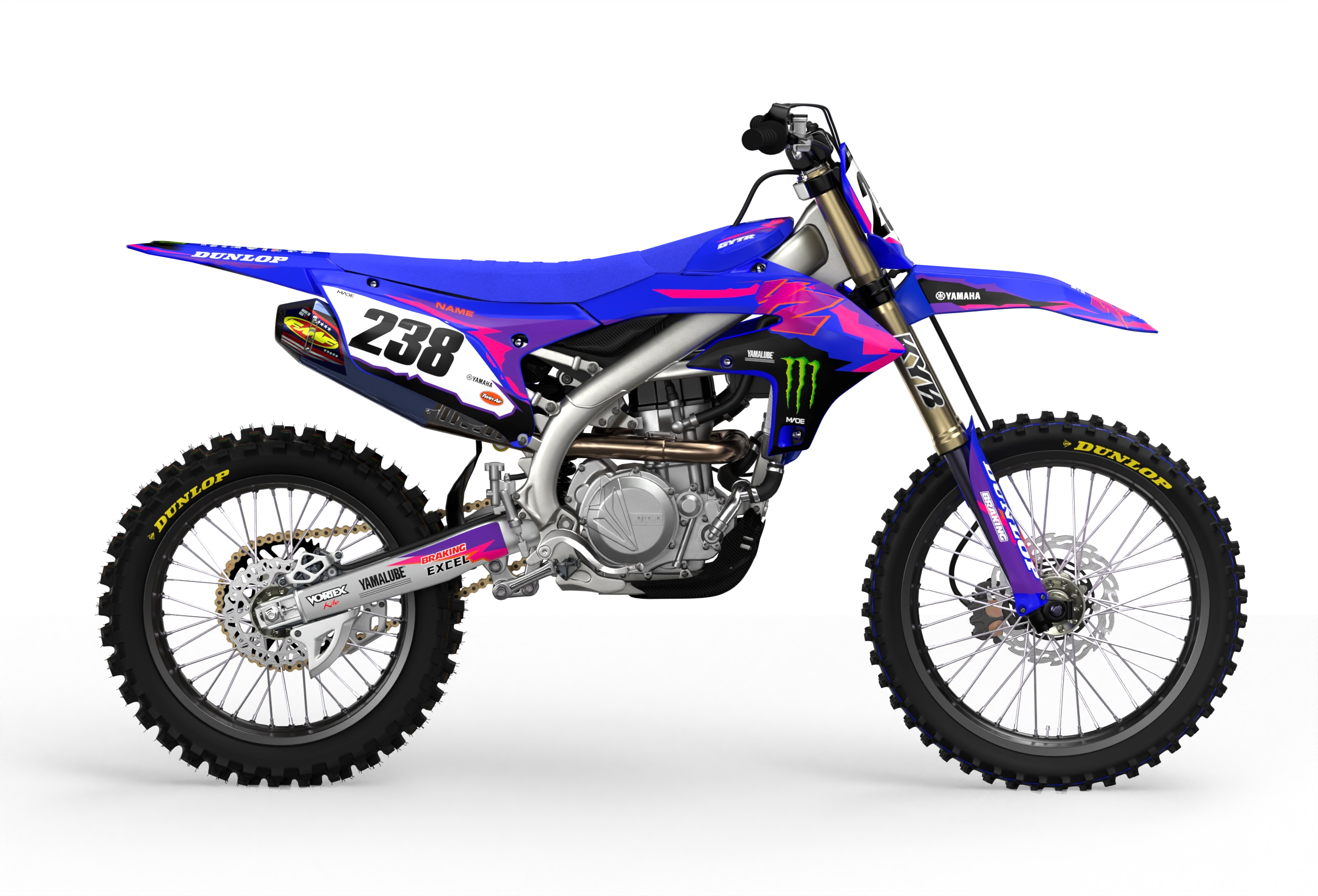 YAMAHA FIFTY GRAPHICS KIT - Madestickers Blue#color_blue