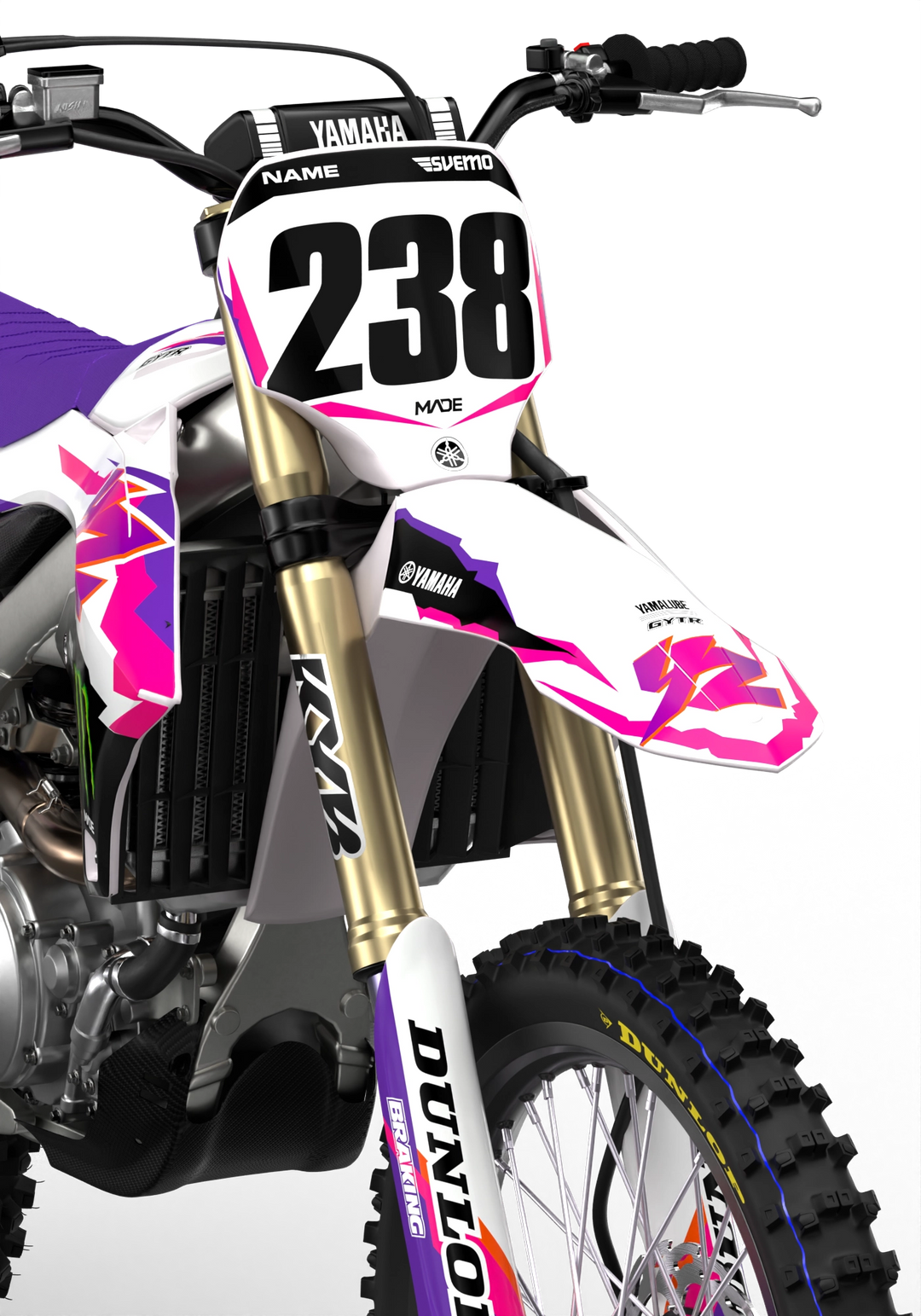 YAMAHA FIFTY GRAPHICS KIT - Madestickers White#color_white