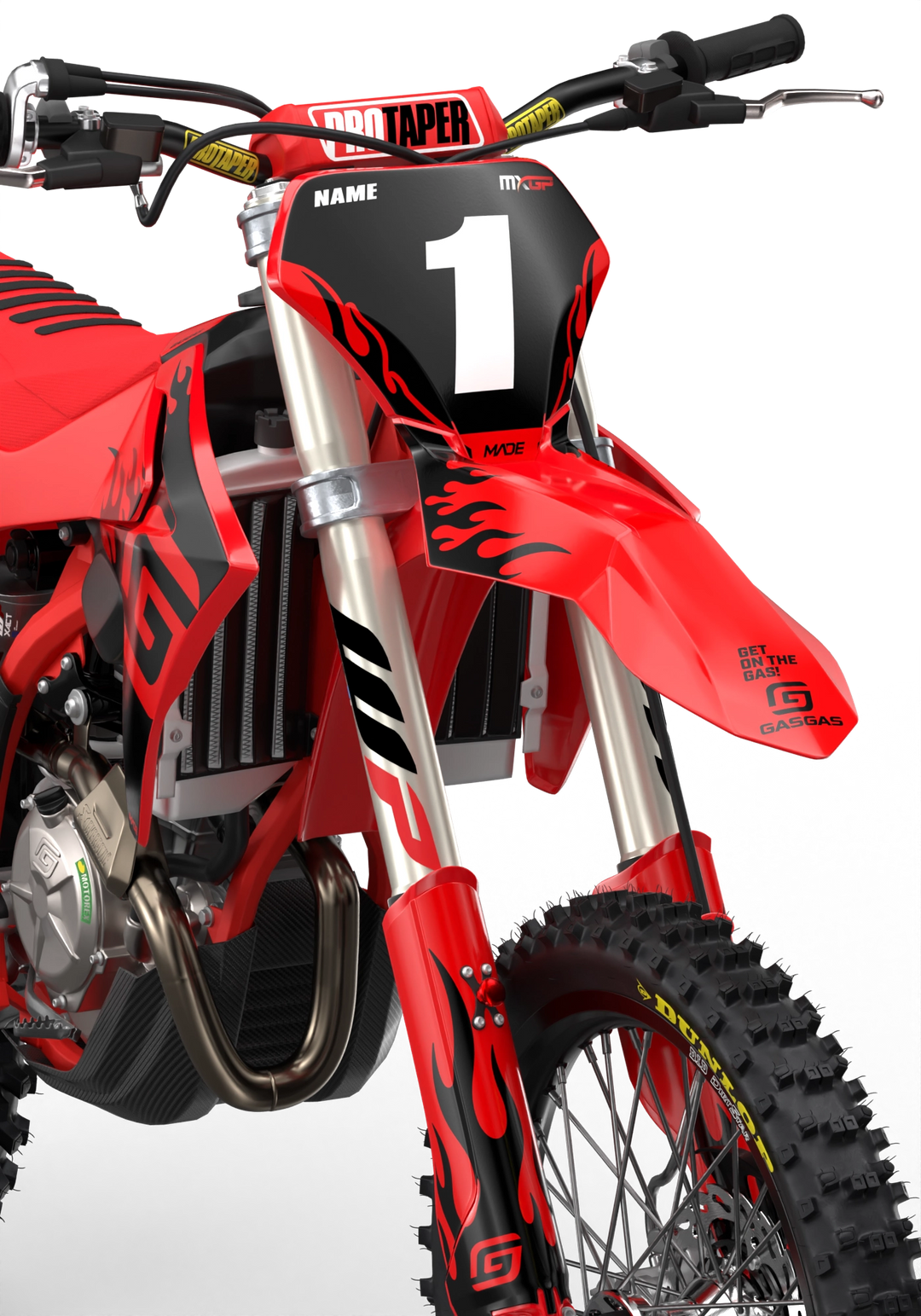 GasGas MC 3D render Flame graphics from madestickers.com Black#color_black