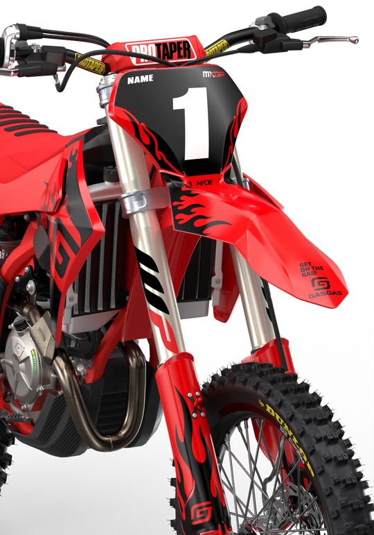 GasGas MC 3D render Flame graphics from madestickers.com Black#color_black